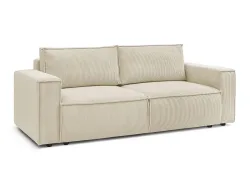 3er Sofa BOBOCHIC NIHAD Cord-Stoff beige
