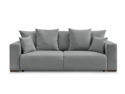 3er Sofa BOBOCHIC SIDONIE Stoff chiniert dunkelgrau