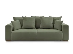 3er Sofa BOBOCHIC SIDONIE Cord-Stoff grün