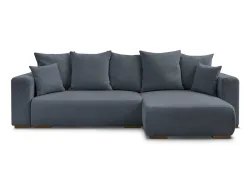 Ecksofa BOBOCHIC SIDONIE Stoff chiniert dunkelblau