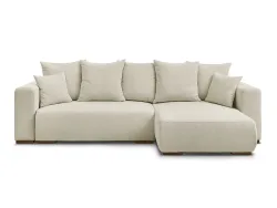 Ecksofa BOBOCHIC SIDONIE Cord-Stoff beige