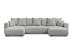 Wohnlandschaft BOBOCHIC SIDONIE Cord-Stoff hellgrau