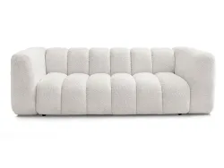3er Sofa BOBOCHIC TALIA Boucle-Stoff weiss