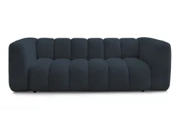 3er Sofa BOBOCHIC TALIA Boucle-Stoff dunkelblau
