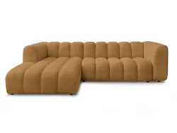 Ecksofa BOBOCHIC TALIA Boucle-Stoff gelb