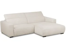 Ecksofa RENO Cord-Stoff cream