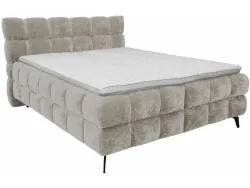 Boxspringbett BUBBLE hellgrau 180x200cm halbfest