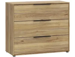 Kommode ALABAMA 3 Schubladen 41.4x97.9x81.7cm eiche dekor