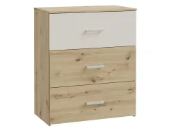 Kommode TANAIA 3 Schubladen 41.3x75.2x89.7cm artisan eiche dekor