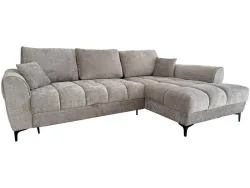 Ecksofa KAVALA Stoff grau