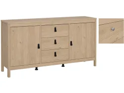 Kommode MADRID 2 Türen 3 Schubladen 38.4x151.4x79.7cm jackson eiche matt