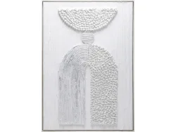 Strukturierte Leinwand YOLAN 1 Stück grau 70x100x3.5cm