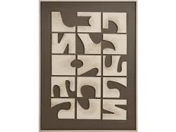 Strukturierte Leinwand BRUNE 1 Stück mehrfarbig 80x60x2.9cm