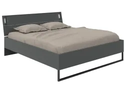 Bett MIDNIGHT 160x200cm spanplatte grafit