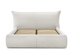 Kastenbett BOBOCHIC JADE 160x200cm cord-stoff beige
