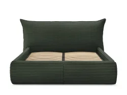Kastenbett BOBOCHIC JADE 160x200cm cord-stoff grün