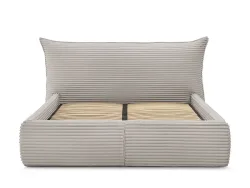 Kastenbett BOBOCHIC JADE 160x200cm cord-stoff taupe