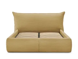 Kastenbett BOBOCHIC JADE 180x200cm cord-stoff gelb