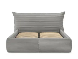 Kastenbett BOBOCHIC JADE 180x200cm cord-stoff dunkelgrau
