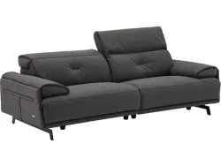3er Sofa CAMPO DE FIORI SIENA Echtleder dunkelgrau