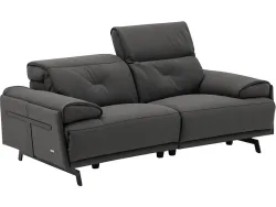 2er Sofa CAMPO DE FIORI SIENA Echtleder dunkelgrau