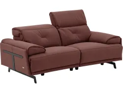 2er Sofa CAMPO DE FIORI SIENA Echtleder rot