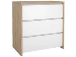 Kommode NEXT 3 Schubladen 48.1x80.1x83.8cm jackson eiche matt / glitzernd