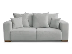 2er Sofa BOBOCHIC SIDONIE Stoff chiniert hellgrau