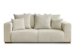 2er Sofa BOBOCHIC SIDONIE Cord-Stoff beige