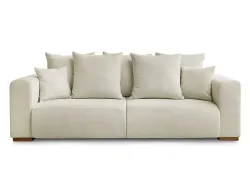 3er Sofa BOBOCHIC SIDONIE Cord-Stoff beige