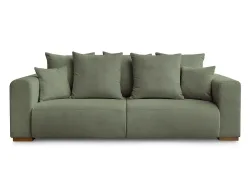 3er Sofa BOBOCHIC SIDONIE Cord-Stoff grün