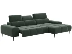 Ecksofa SWISS HOME STYLE THEO Stoff dunkelgrün
