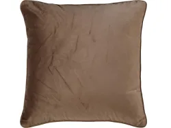 Kissenbezug VELVET 50x50cm taupe unifarben