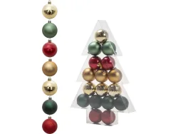 Set 17 Weihnachtskugeln SAPINELLE goldfarben