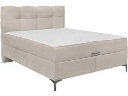 Boxspringbett KORLEONE beige 160x200cm fest