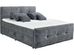 Boxspringbett OTTAWA anthrazit 160x200cm halbfest