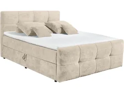 Boxspringbett OTTAWA beige 180x200cm halbfest