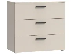 Kommode AMARA 3 Schubladen 41.3x80.2x73.8cm sand dekor