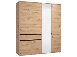 Drehtürenschrank TOFINO artisan eiche 6 Türen 1 Schublade