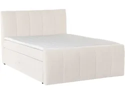 Boxspringbett CAPRI cremeweiss 180x200cm halbfest