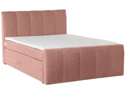 Boxspringbett CAPRI hellrosa 180x200cm halbfest