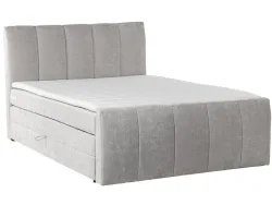 Boxspringbett CAPRI silber 180x200cm halbfest