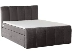 Boxspringbett CAPRI schwarz 180x200cm halbfest
