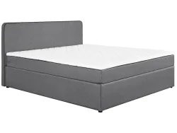 Boxspringbett ANTON grau 180x200cm halbfest