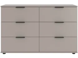 Kommode MIDNIGHT 6 Schubladen 41x130x83cm beige dekor