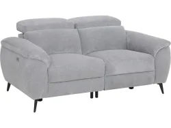 2er Sofa CARMELO Stoff grau