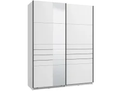 Schwebetürenschrank JASPER weiss 2 Türen