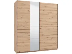 Schwebetürenschrank JASPER artisan eiche 2 Türen