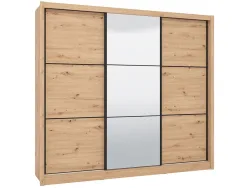 Schwebetürenschrank NAVARA artisan eiche 3 Türen