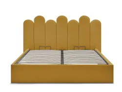 Kastenbett BOBOCHIC BADJA 160x200cm stoff gelb